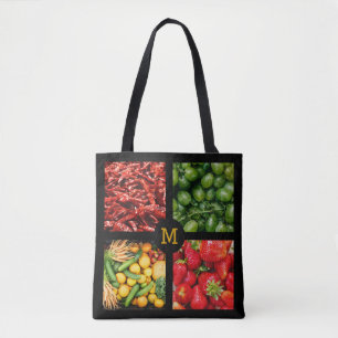Fruits et sacs monogrammes personnalisés Légume
