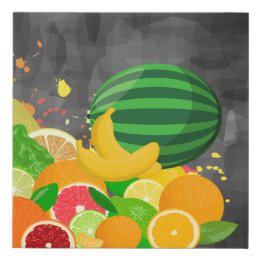 Fruits Faux Toile Enveloppée Imprimer