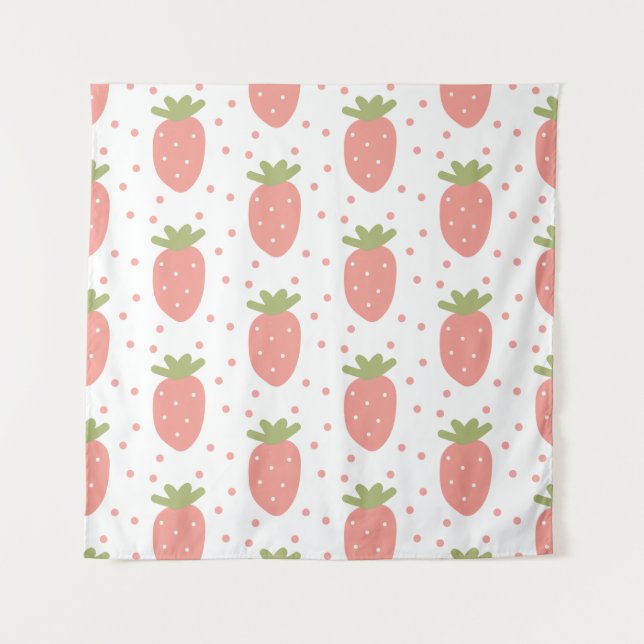 Fruits strawberries background wandteppich (Vorderseite)