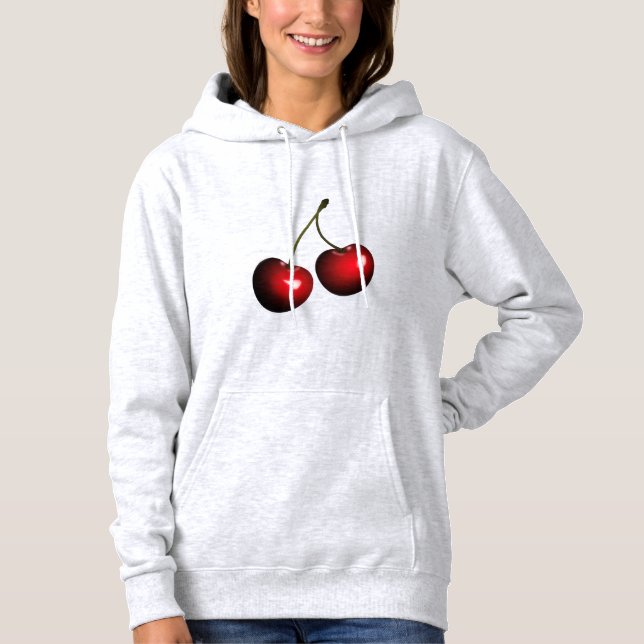 Fruits Sweat - shirts à capuche de cerises rouges (Devant)