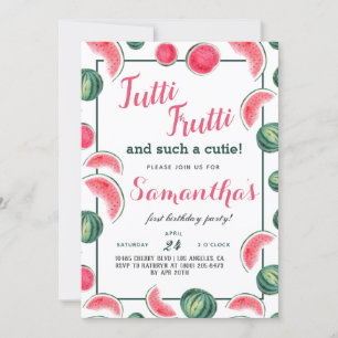 Fruits Tutti Frutti Invitation Anniversaire