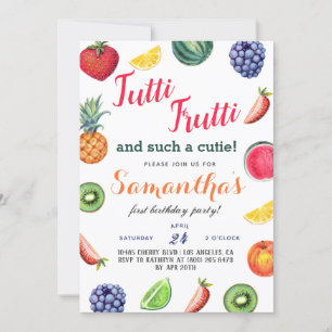 Fruits Tutti Frutti Invitation Anniversaire