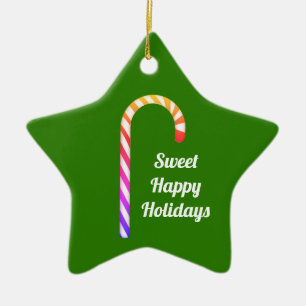 Fruity Candy Can Sweet Holidays Star Ornament