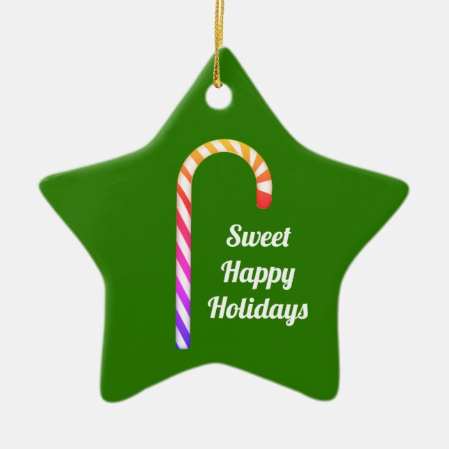 Fruity Candy Can Sweet Holidays Star Ornament (Vorne)