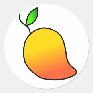 Fruity Mango Runder Aufkleber