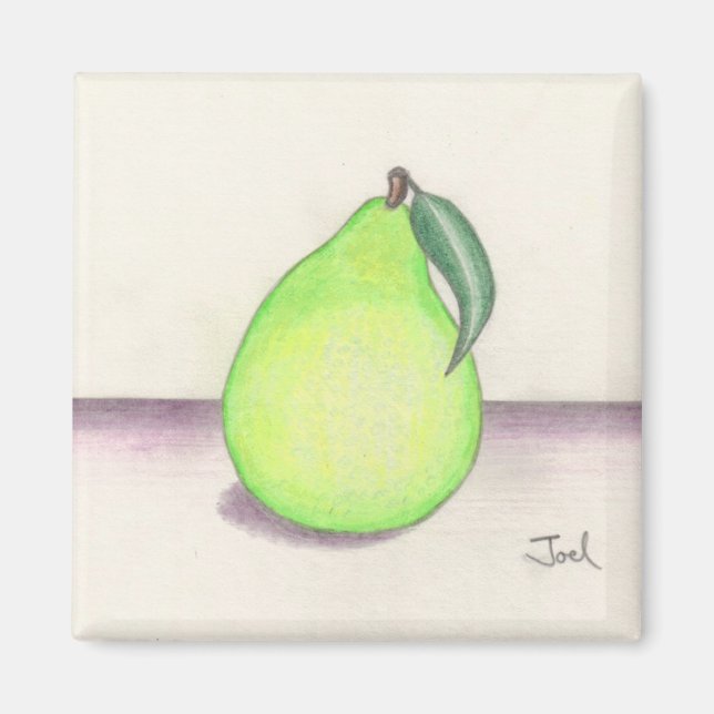 FRUITY PEAR-Magnet (Quadrat) Magnet (Vorne)