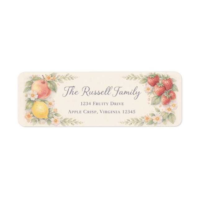Fruity Return Address Label (Vorne)
