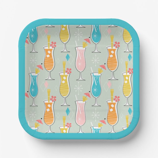 Fruity Tiki Beverages Pappteller (Vorderseite)