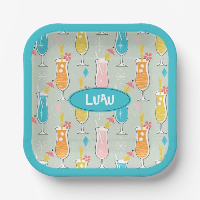 Fruity Tiki Beverages Pappteller (Vorderseite)