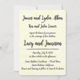 Fruity yellow citrus formal wedding invitation einladung