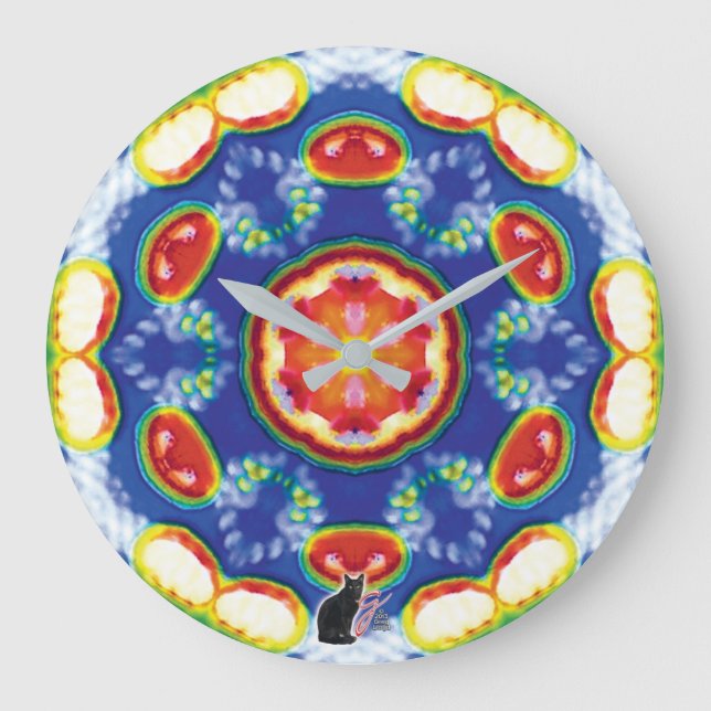 FruityTooty Kaleidoscope Großuhr Große Wanduhr (Vorderseite)