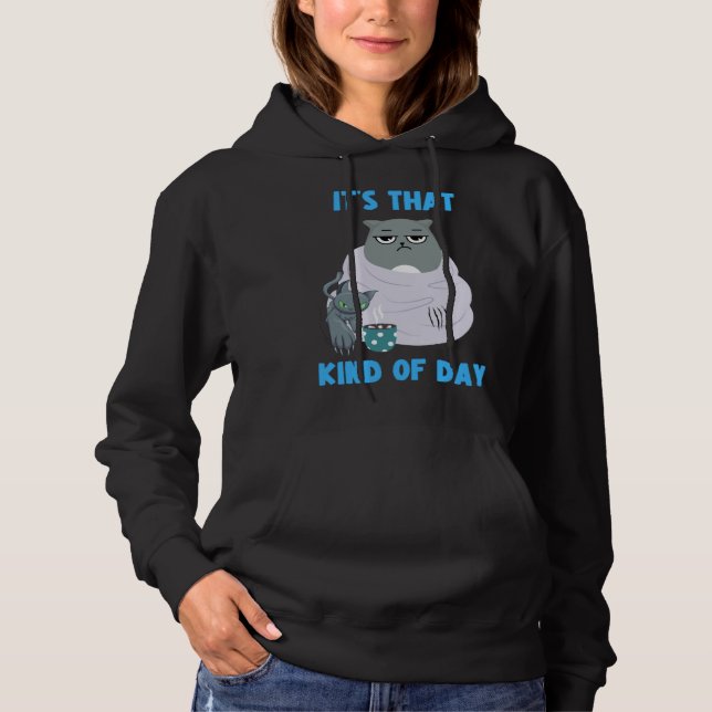 Frumpy Cat with Not So Cute Kitten It's That Kind  Hoodie (Vorderseite)