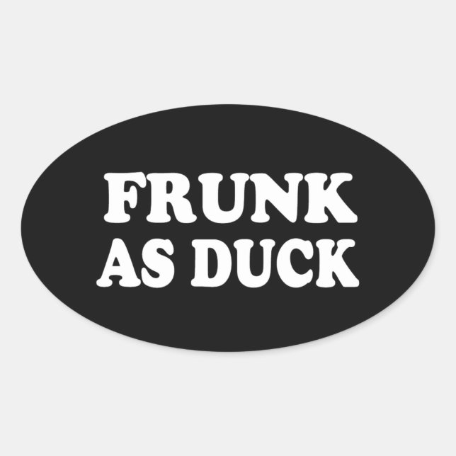 FRUNK ALS DUCK OVALER AUFKLEBER (Vorderseite)