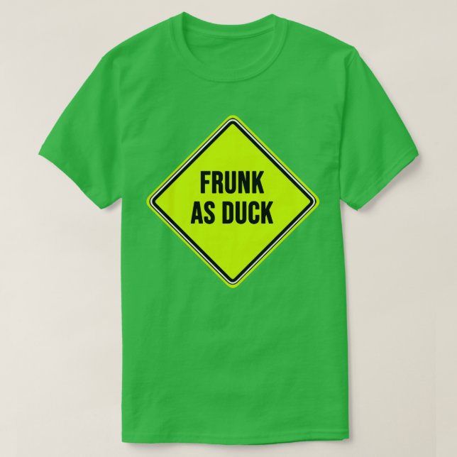 Frunk als gelbes Duckschild T-Shirt (Design vorne)