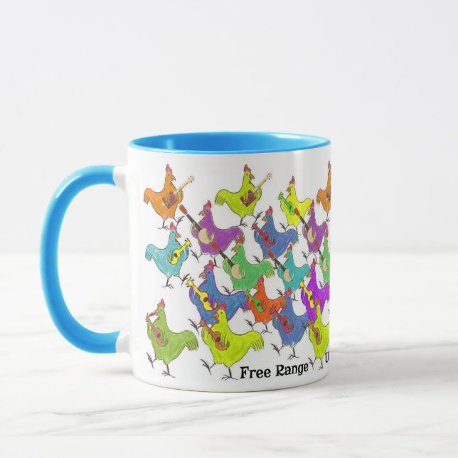 FRUSOP Tasse mit Farbe auf Griff und Kante (Links)