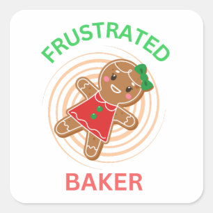 FRUSTRAT BAKER GINGERBREAD COOKIE QUADRATISCHER AUFKLEBER