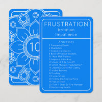 Frustration Blue Law of Attraction Processes Card