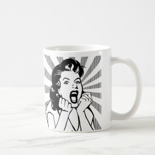 Frustrierte Frau Schrei Lustiger Becher Kaffeetasse
