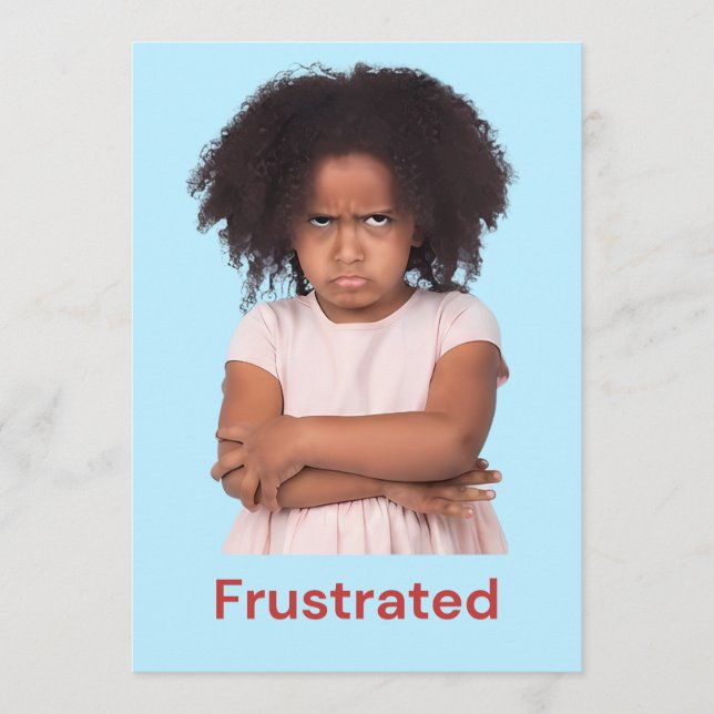 Frustrierte Gefühle von Kindern Dankeskarte (Vorderseite)