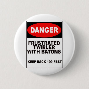 Frustrierter Twirler Button