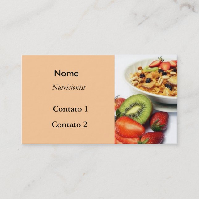 Frutas e fibras visitenkarte (Vorderseite)