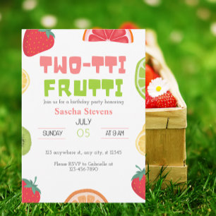 Frutti à deux tti Invitation de fête d'anniversair