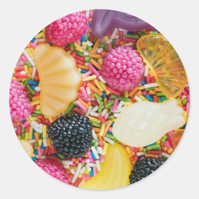 Frutti tutti Obstcreme Sprinklen niedlich farbig Runder Aufkleber (Vorderseite)
