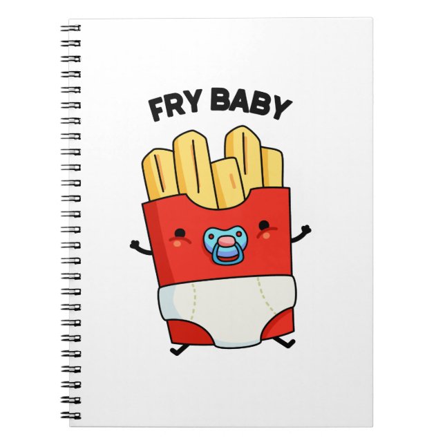 Fry Baby Funny French Fries Pun Notizblock (Vorderseite)