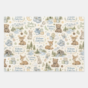 Fryeburg Maine Baby-Shower-Geschenkpapier Geschenkpapier Set