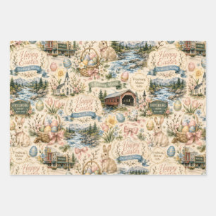 Fryeburg Maine Ostern Geschenkpapier Set