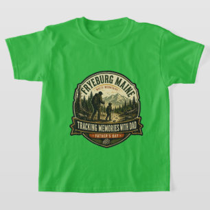 Fryeburg Maine Vater-tag Erinnerungen verfolgen T-Shirt