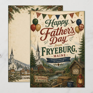 Fryeburg Maine Vatertags-Grußkarte Feiertagskarte