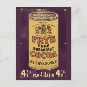 Fry's Cocoa Vintage-Werbung Postkarte