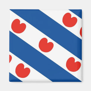 Fryslan, aimant de réfrigérateur de drapeau de