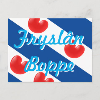 Fryslan Boppe - anpassbarer Text für das Flag Postkarte