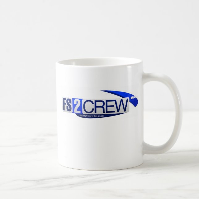 FS2Crew Weiß-Tasse Kaffeetasse (Rechts)
