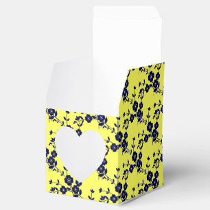 FS Style 1-Blue-Yellow Dr-FAVOR BOXES, Herzkasten Geschenkschachtel