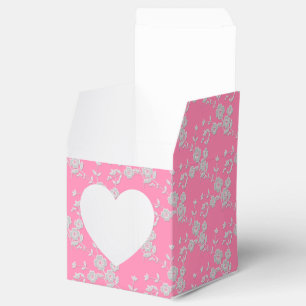 FS Style 1-pink-weiß-GASTGESCHENK BOXES sq heart Geschenkschachtel