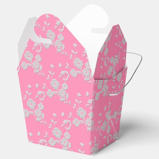 FS Style 1-Rosa-Weiß-GASTGESCHENK-BOXES, herausneh Geschenkschachtel (Geöffnet)