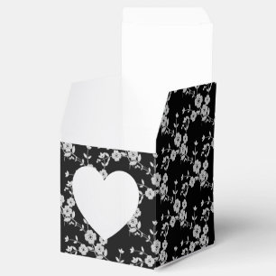 FS Style 1-Schwarz-Weiß-GASTGESCHENK-BOXES, Herzka Geschenkschachtel