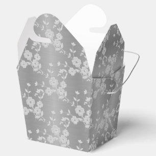 FS Style 1-Silver-White-D-FAVOR-BOXES, entfernen Geschenkschachtel
