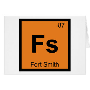 Fs - Tableau périodique de chimie de la ville de F
