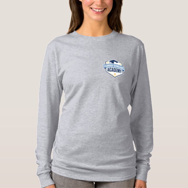 FSA-T - Shirt für Frauen mit langem Schlaf (grau) (Vorderseite)
