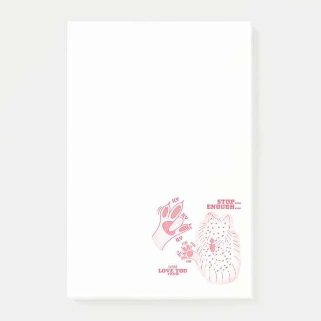 FSH - Schluss mit J/K-Liebe Sie - ASL Design Post-it Klebezettel (Vorderseite)