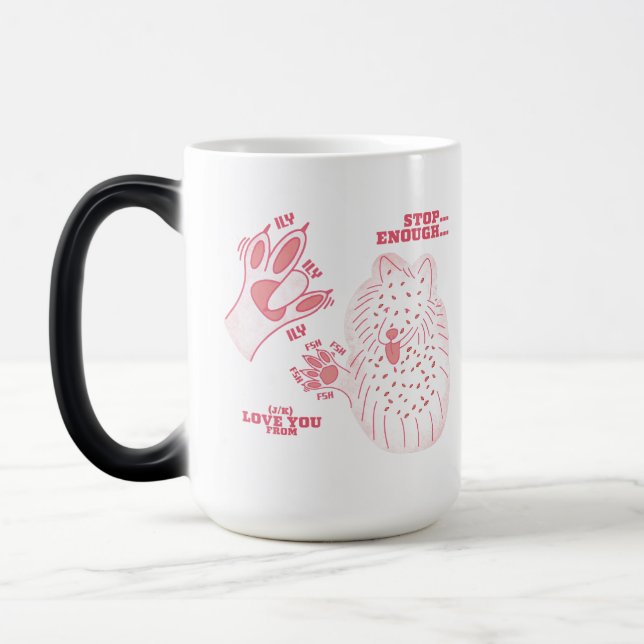FSH - Schluss mit J/K-Liebe Sie - ASL Design Verwandlungstasse (Links)