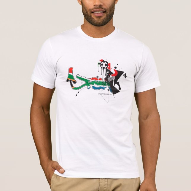 FSM-Weltmeisterschaft 2010 - Südafrika-Flagge T-Shirt (Vorderseite)