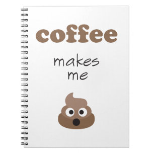 Fsonniger Kaffee kacke mich zum Emoji-Satz Notizblock