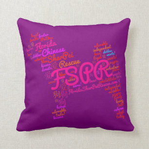 FSPR Wort-Wolken-Wurfs-Kissen 16" x 16" Kissen