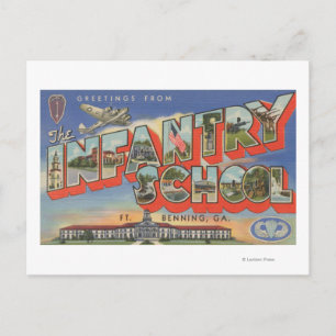 Ft. Benning, Georgia - Infanterie-Schule Postkarte