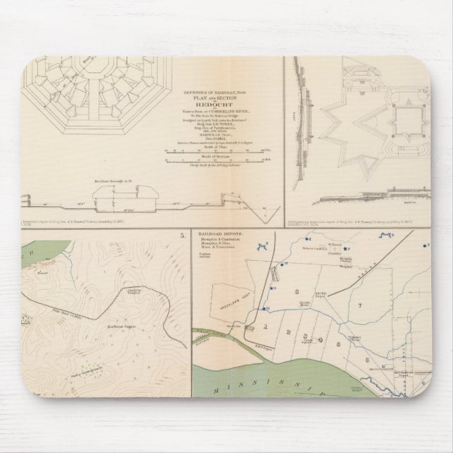 Ft Donelson, Memphis, Nashville Mousepad (Vorne)
